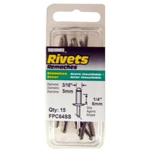 Fpc FPC FPC64SS Surebonder 15 Pack Medium Stainless Steel Rivet 652511 - main